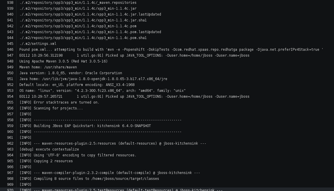 EAP incremental buildlog